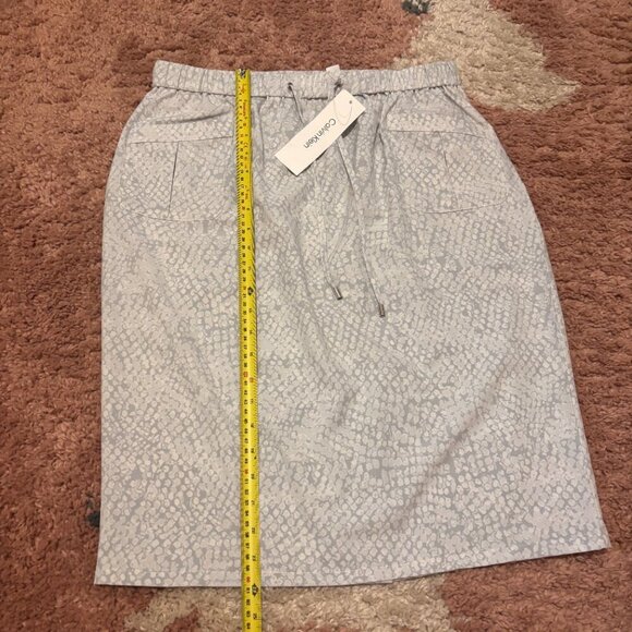 NWT Calvin Klein Stretch Pencil Skirt Womens Sz M Gray/White Lightweight $79.50 - Picture 8 of 8